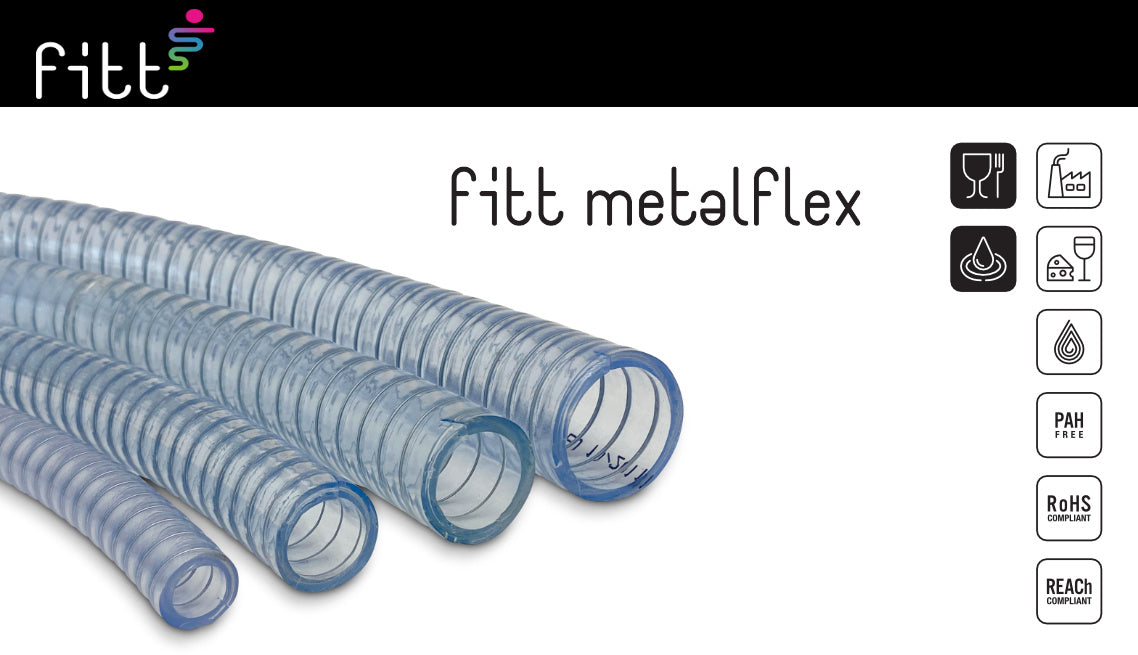 Fitt PVC Saug- und mit Stahlspirale METALFLEX Ø 13 mm