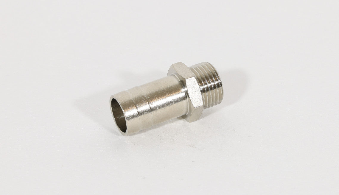 Gerade Schlauchtülle Messing vernickelt 3/8"-13