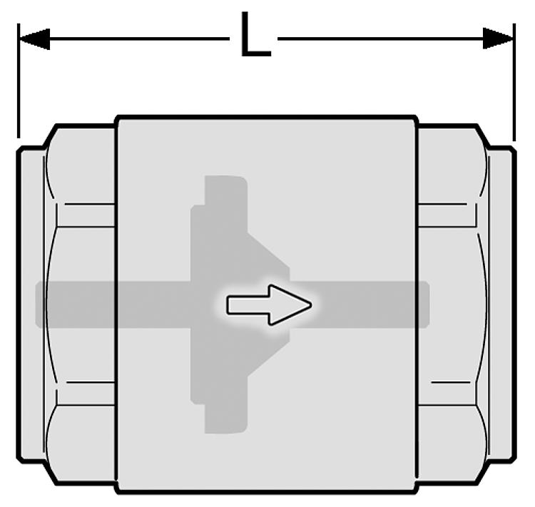 Rückschlagventil Messing 3/8" Durchfluss IG zu IG